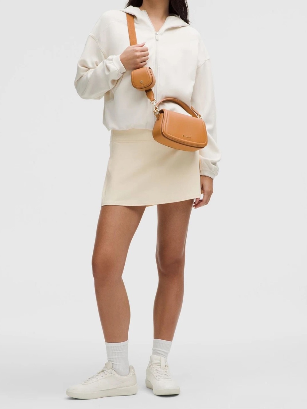 Lululemon Cactus Leather Mini Bag Beidge Crossbody Gold HW NWT w/ Pouch $148 tag - Picture 5 of 6